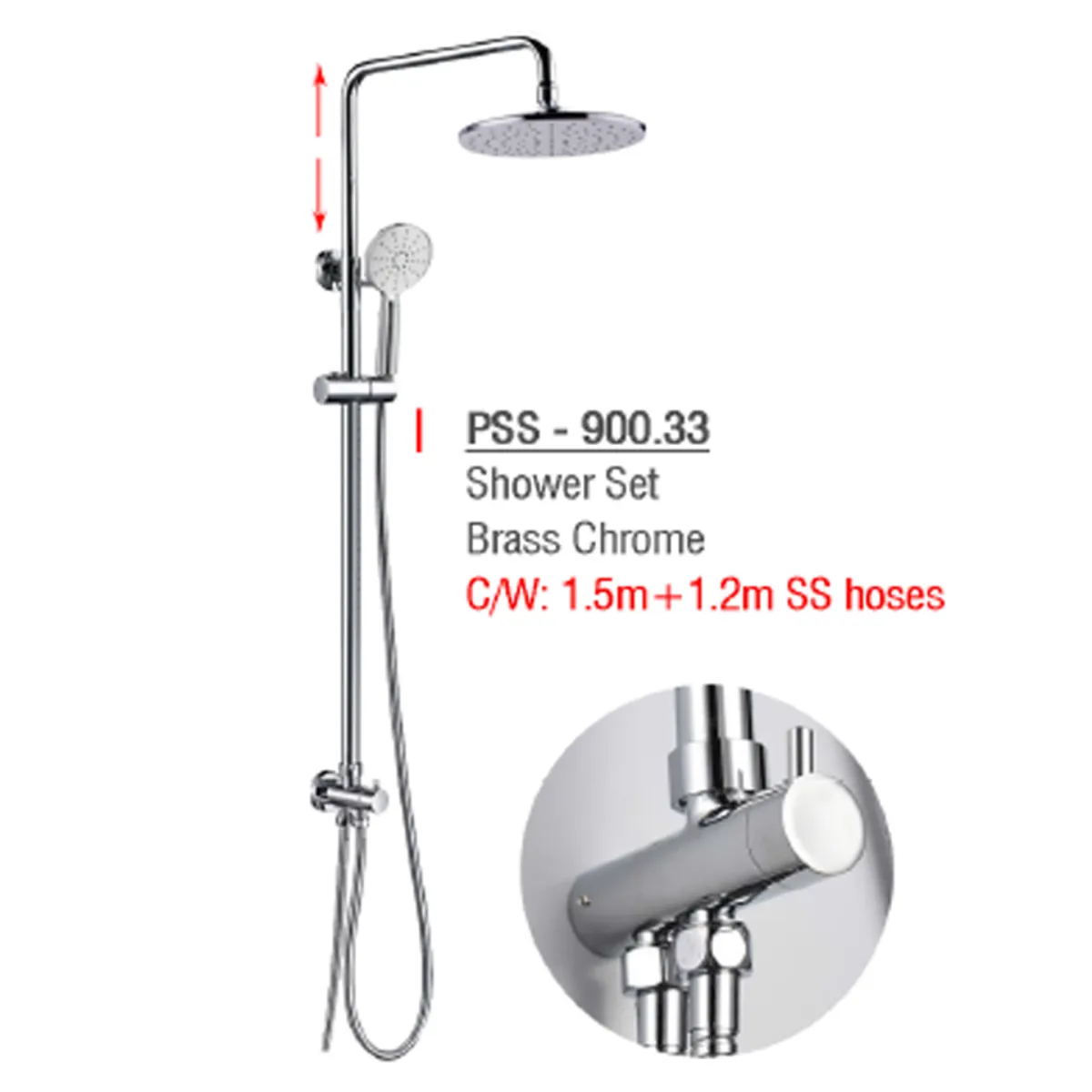 Zaffiro PSS 900.33 Rainshower Without Mixer